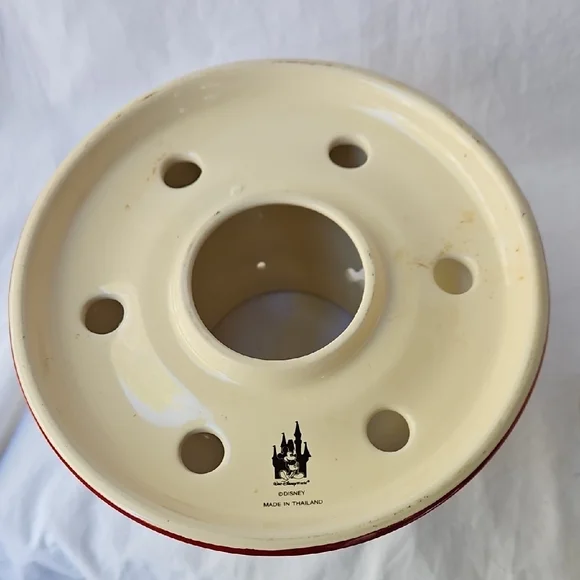 VINTAGE CERAMIC CANDLE JAR SHADE DISNEY WITH VICTORIAN MICKEY AND MINNIE - Picture 13 of 17